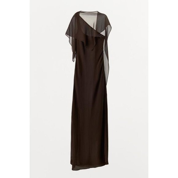 ZARA LIMITED EDITION ASYMMETRIC CAPE DRESS - Picture 5 of 7